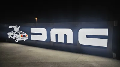 DeLorean Motor Company illuminated Sign