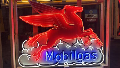 Mobile Gas Pegasus Neon Sign