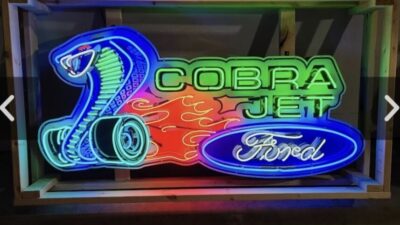 Ford Cobra Jet Animated Neon Sign